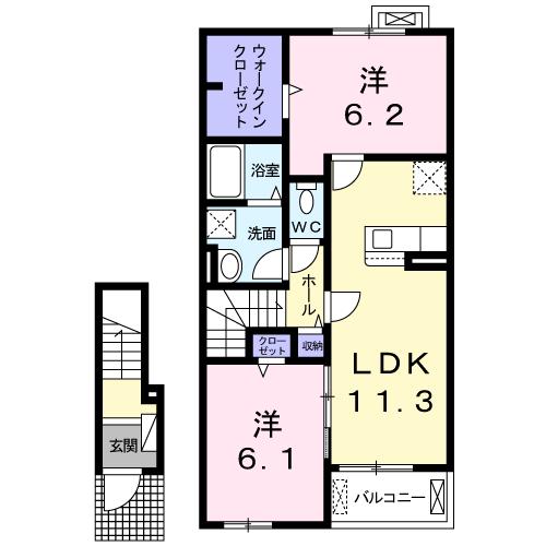 ヴィラ・エクセレンス　Ａの間取り