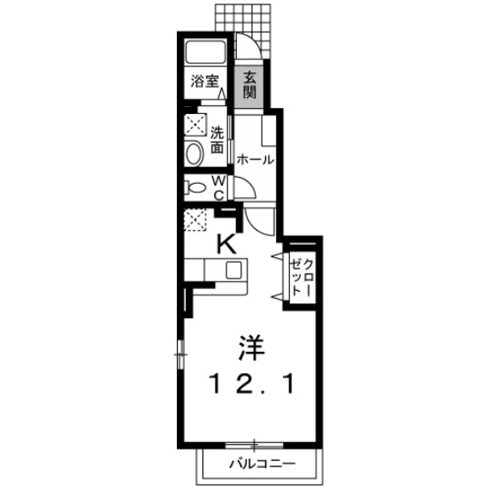 【深谷市上柴町西のアパートの間取り】