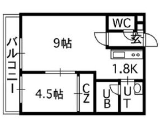 札幌市中央区南四条東のマンションの間取り