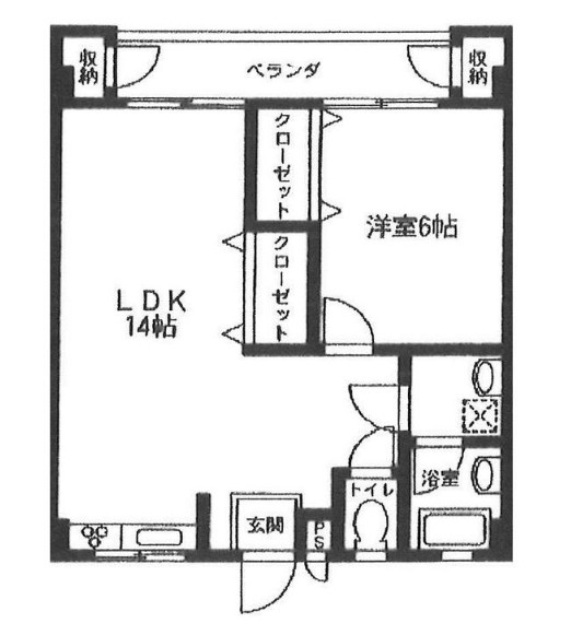 鎌ケ谷市中央のマンションの間取り