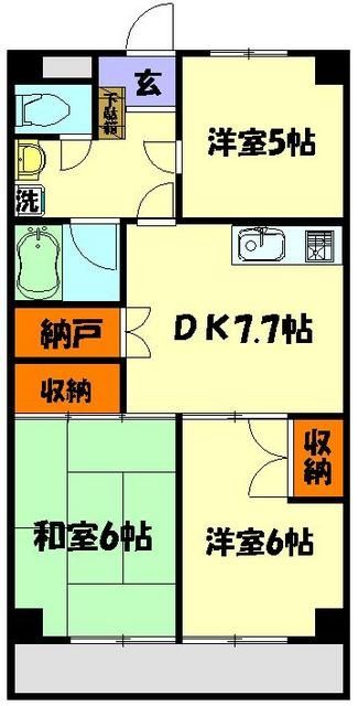 朝霞市溝沼のマンションの間取り