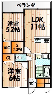 【シエラ八幡の間取り】