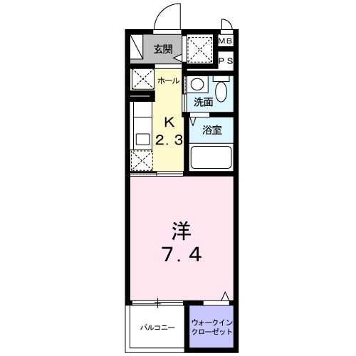 熊谷市新堀のマンションの間取り