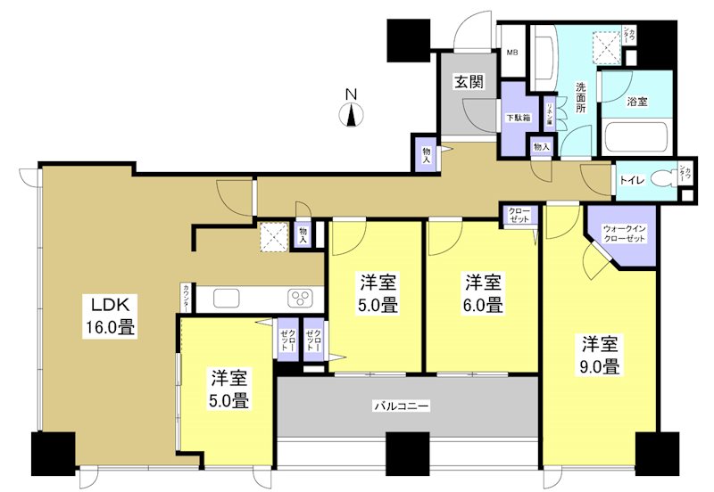 シティタワー浜松の間取り