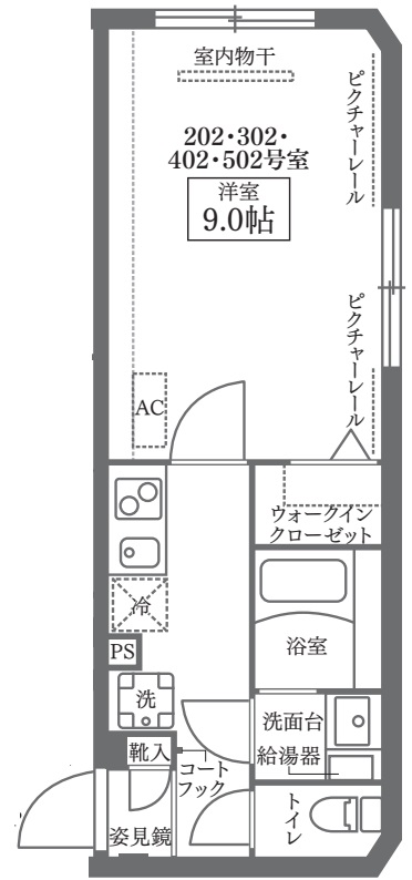 COCOCUBE日本橋水天宮の間取り