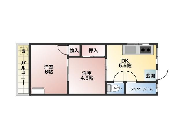 ビーンズ南春日の間取り