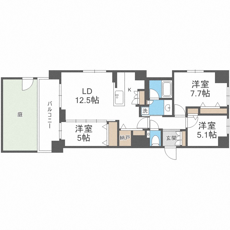 ミッドマークス円山 桜の邸_間取り_0
