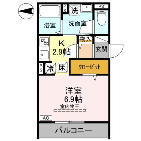 ＡＫコンフォルト高崎栄町の間取り