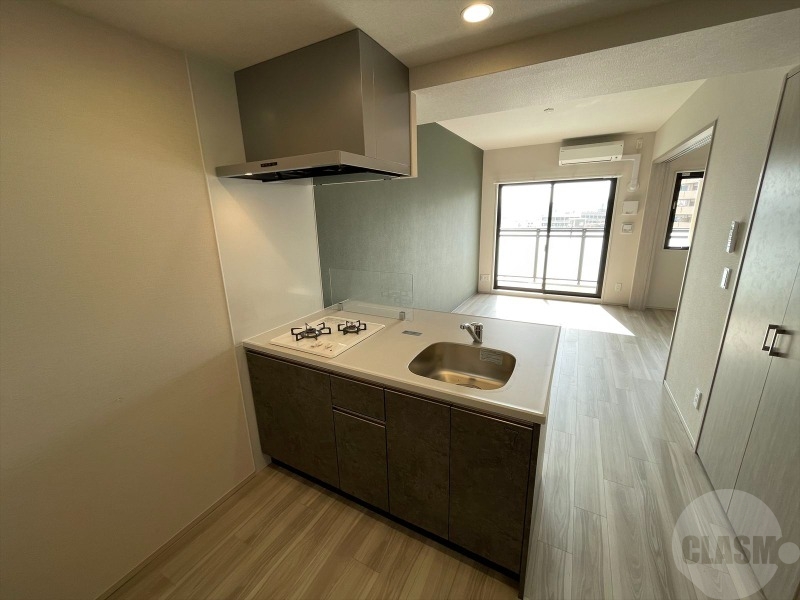 キッチン　２口コンロのシステムキッチン