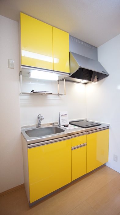 キッチン　黄色で可愛いキッチン♪