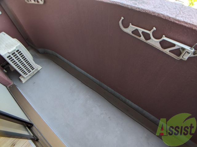 バルコニー　天気のいい日はバルコニーで洗濯物も干せますよ。