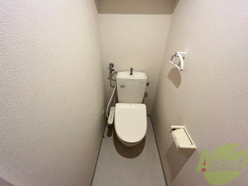 トイレ　ウォシュレット機能がついたトイレ。安心して使用できますね。