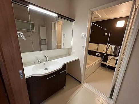 洗面設備　※同建物の別のお部屋の写真です。