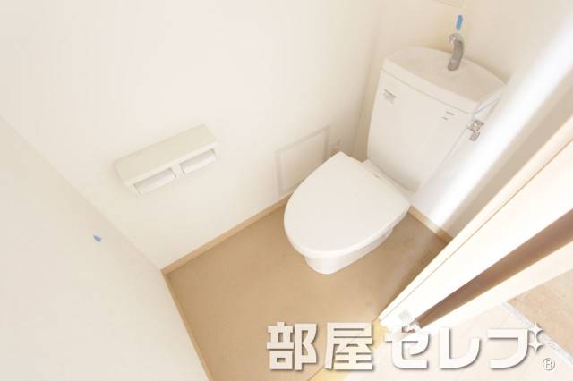 トイレ　きれいにします。（他号室の写真です）