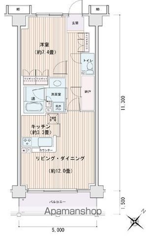 エスティメゾン豊洲レジデンスEの間取り写真