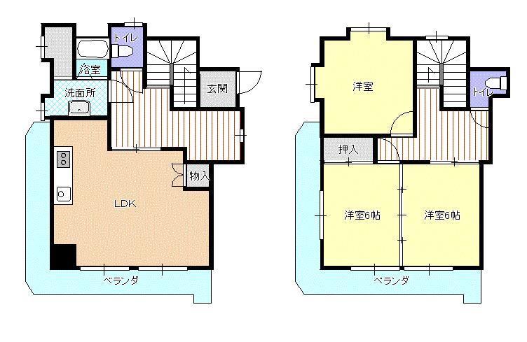 クローネ郡山の間取り写真