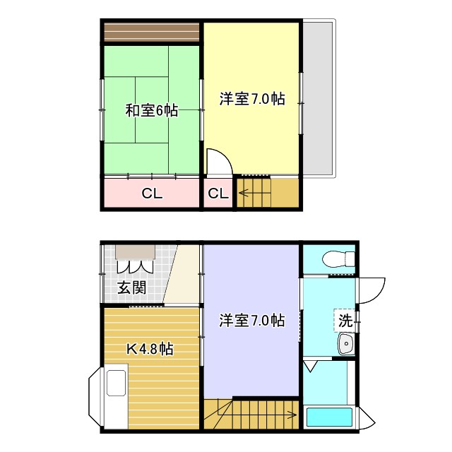 阿倍野筋5丁目戸建の間取り写真