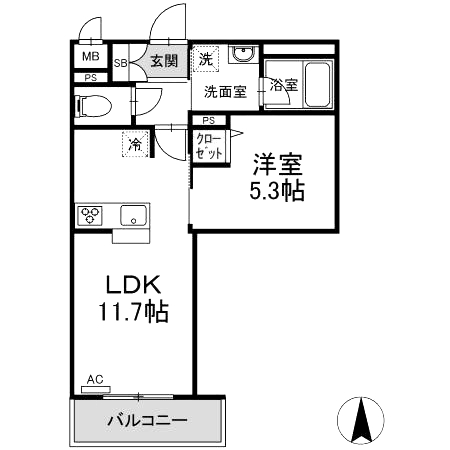 西武新宿線 武蔵関駅 徒歩10分 4階建 築5年の間取り写真