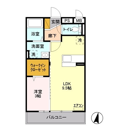 京王高尾線 めじろ台駅 徒歩8分 3階建 築17年の間取り写真