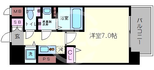 セイワパレス玉造駅前の間取り写真