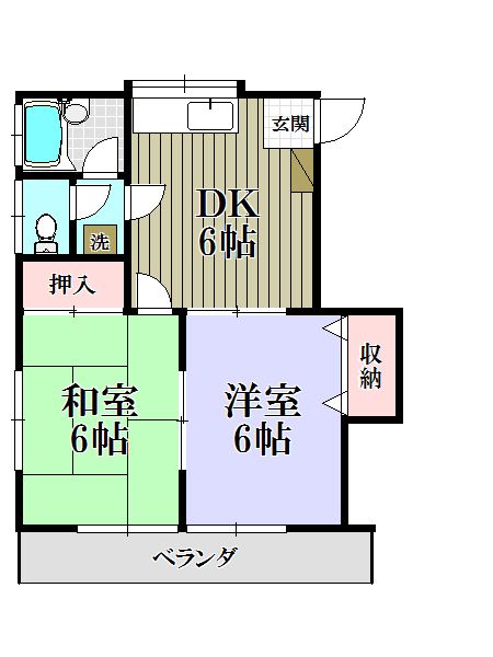 メゾン芝山Bの間取り写真