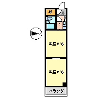 地下鉄東山線 栄駅 徒歩6分 8階建 築40年の間取り写真