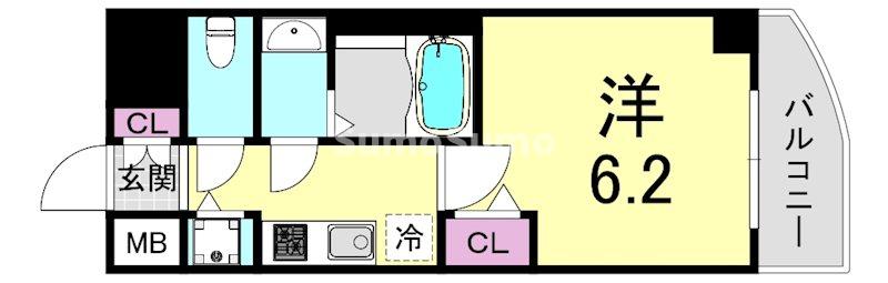 プレサンス心斎橋クオーレの間取り写真
