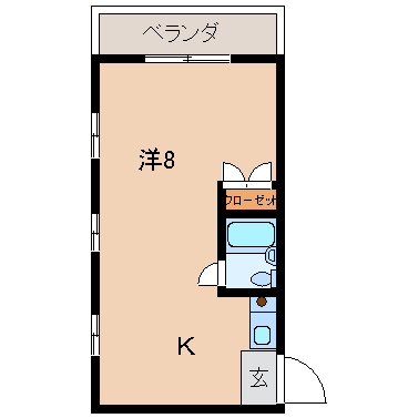 広島市中区堺町のマンションの間取り