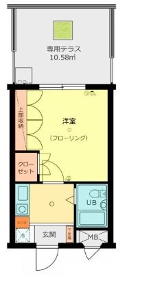 福岡市中央区谷のマンションの間取り