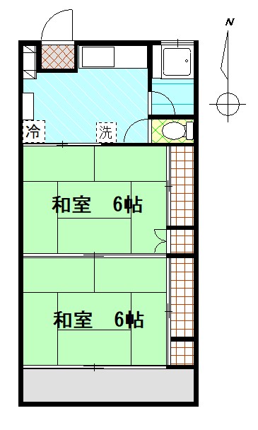 大森コーポの間取り