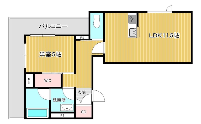 アミリー新都心の間取り