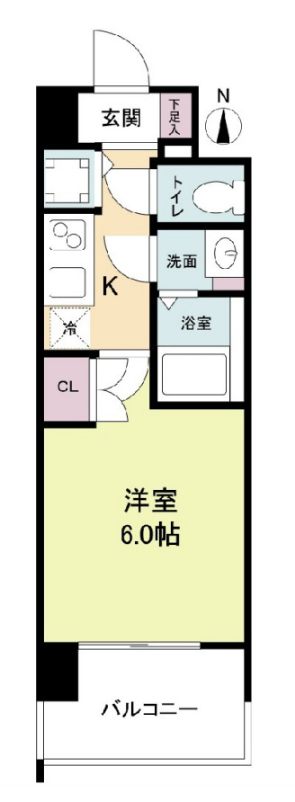 大阪市北区南扇町のマンションの間取り