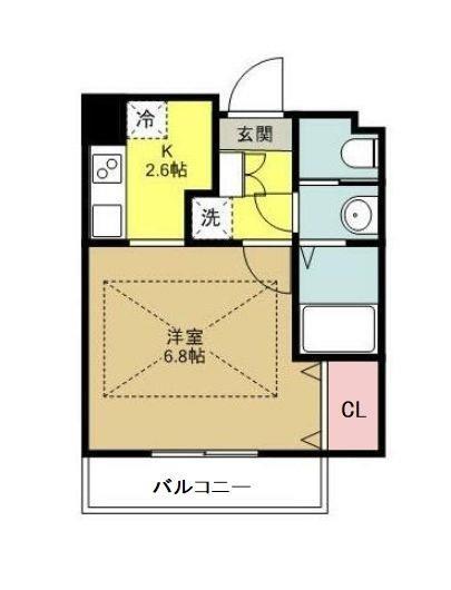 仙台市宮城野区元寺小路のマンションの間取り