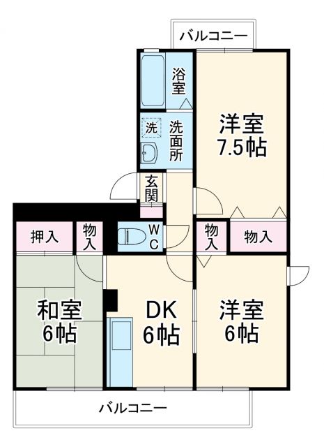 ハイツ・サンピーチ　Ｂの間取り