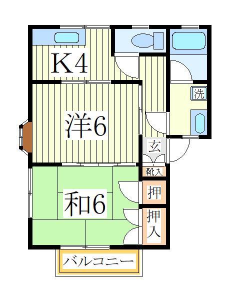 ニューＧＭコーポ２号棟の間取り