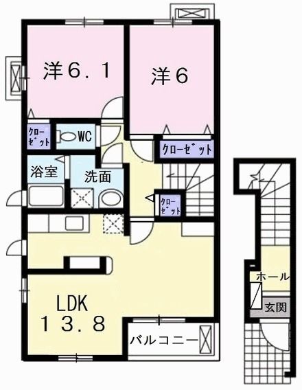 プリームス　ホルティーの間取り