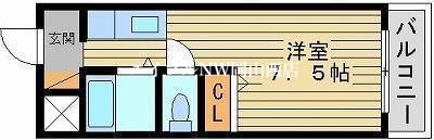 【岡山市北区大供表町のマンションの間取り】