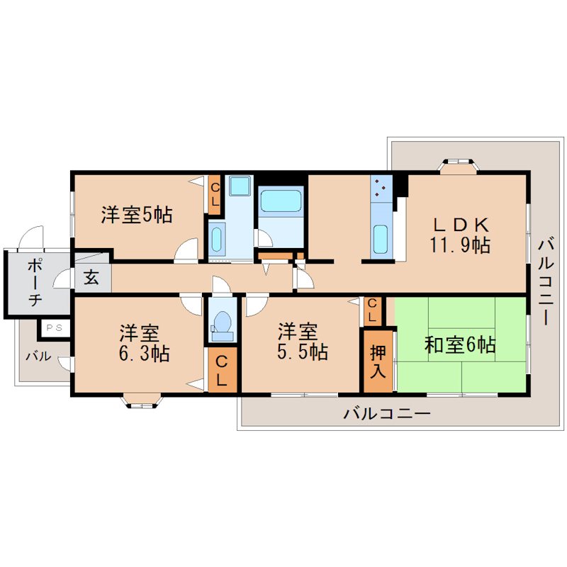 ライオンズマンション野洲の間取り