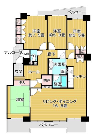 中銀白井マンシオンの間取り