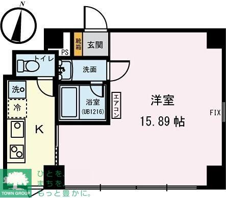 渋谷区千駄ヶ谷のマンションの間取り