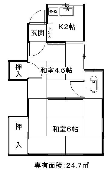 大田区大森東のアパートの間取り