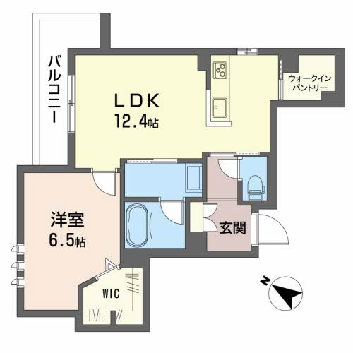 広島市東区尾長西のアパートの間取り