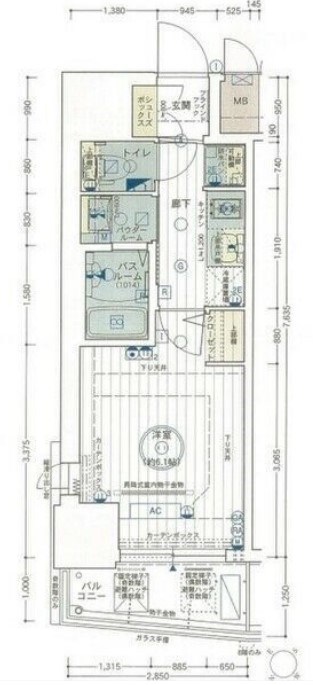 エステムコート神戸元町IIブリーズの間取り