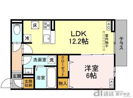 小金井市前原町のアパートの間取り