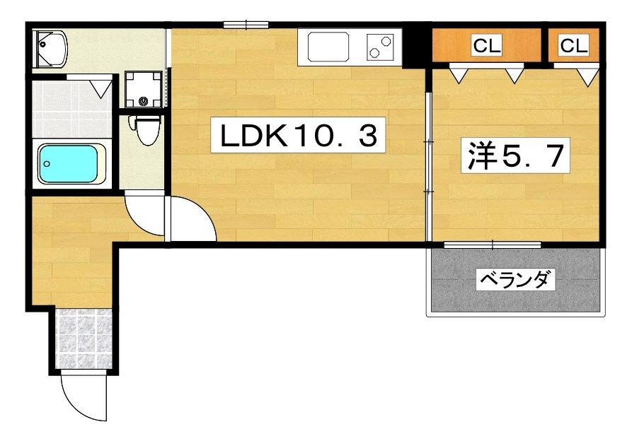 フジパレス上神田II番館の間取り