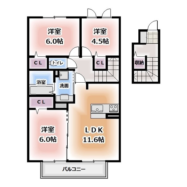 【ベルデュールの間取り】