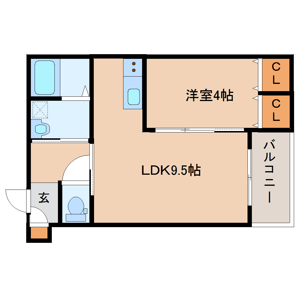 生駒郡安堵町大字東安堵のアパートの間取り