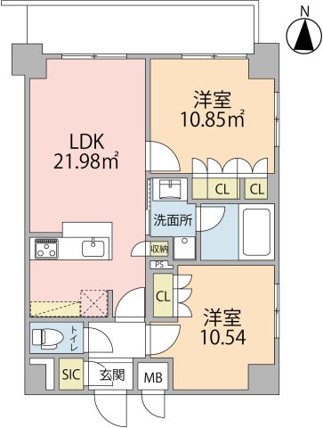 Rakuju Residence 大倉山の間取り