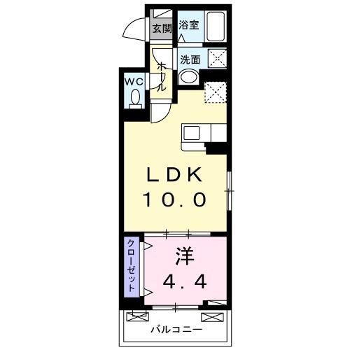 船橋市東船橋のアパートの間取り