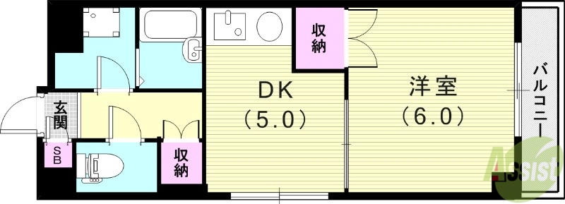 アバンシオ香櫨園の間取り